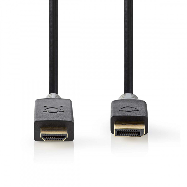 Nedis Displayport kabel | DisplayPort Han | HDMI™ Stik | 4K@30Hz | Guldplateret | 2.00 m | Runde | PVC | Antracit | Box