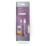 Nedis Lightning Kabel | USB 2.0 | Apple Lightning 8-pin | USB-A Han | 480 Mbps | Guldplateret | 2.00 m | Runde | PVC | Grå / Hvid | Box