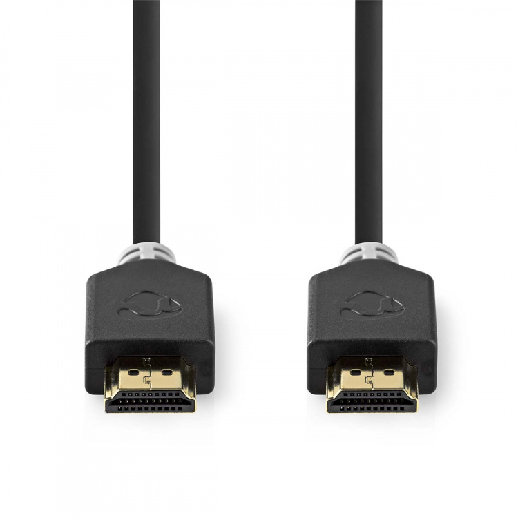 Nedis High Speed ​​HDMI ™ kabel med Ethernet | HDMI™ Stik | HDMI™ Stik | 4K@60Hz | ARC | 18 Gbps | 2.00 m | Runde | PVC | Antracit | Box