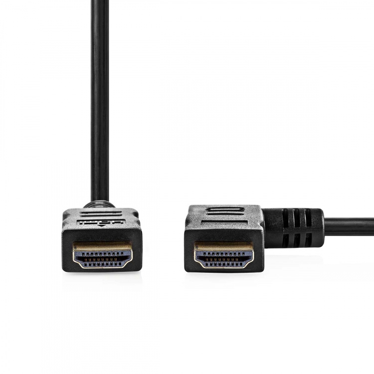 Nedis High Speed ​​HDMI ™ kabel med Ethernet | Lige Hooked HDMI ™ stik | HDMI™ Stik | 4K@30Hz | 10.2 Gbps | 1.50 m | Runde | PVC | Sort | Konvolut