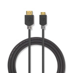 Nedis High Speed ​​HDMI ™ kabel med Ethernet | HDMI™ Stik | HDMI™ Mini-stik | 4K@60Hz | 18 Gbps | 2.00 m | Runde | PVC | Antracit | Window Box