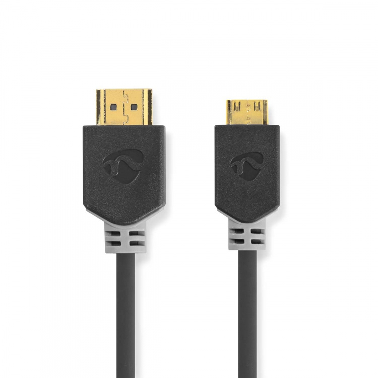 Nedis High Speed ​​HDMI ™ kabel med Ethernet | HDMI™ Stik | HDMI™ Mini-stik | 4K@60Hz | 18 Gbps | 2.00 m | Runde | PVC | Antracit | Window Box