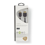 Nedis High Speed ​​HDMI ™ kabel med Ethernet | HDMI™ Stik | HDMI™ Mini-stik | 4K@60Hz | 18 Gbps | 2.00 m | Runde | PVC | Antracit | Window Box