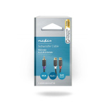 Nedis Subwoofer kabel | RCA Hanstik | 2x RCA Hun | Guldplateret | 0.20 m | Runde | 4.0 mm | Antracit | Box