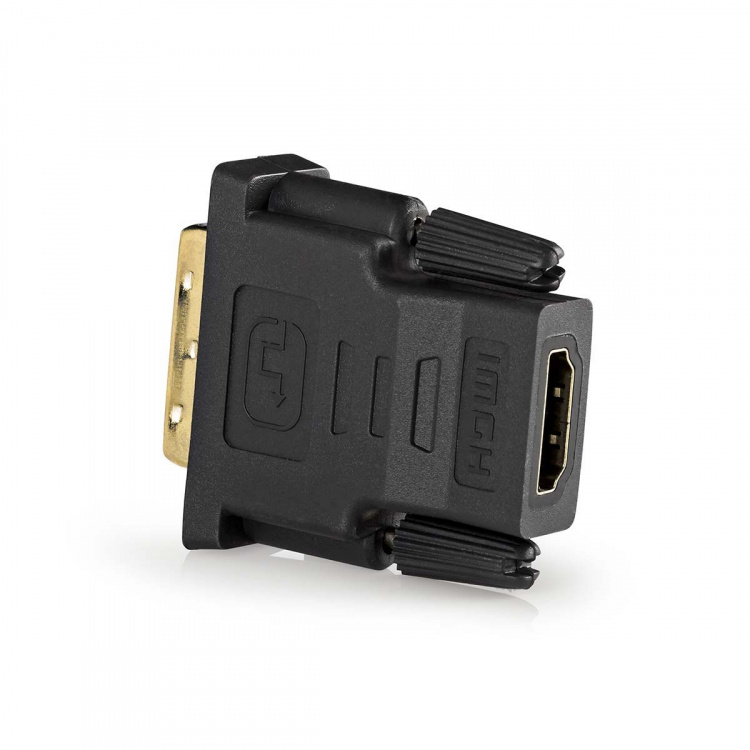 Nedis HDMI™ Adapter | HDMI ™ -udgang | DVI-D 24 + 1-pin han | Guldplateret | Lige | PVC | Antracit | 1 stk. | Window Box