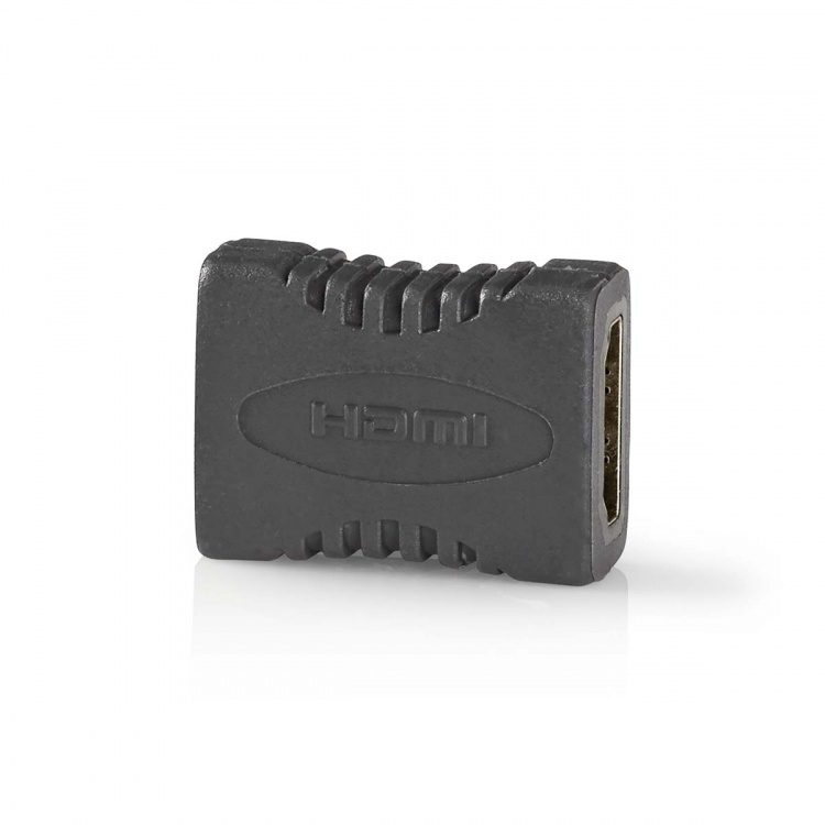 Nedis HDMI™ Adapter | HDMI ™ -udgang | HDMI ™ -udgang | Guldplateret | Lige | PVC | Antracit | 1 stk. | Box