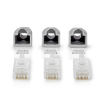 Nedis RJ45-stik | Han | Solid UTP CAT6 | Lige | Guldplateret | 10 stk. | PVC | Grå | Box