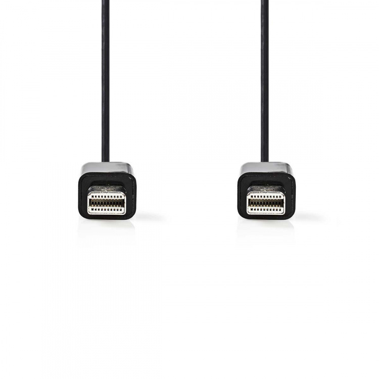 Nedis Mini DisplayPort kabel | DisplayPort 1.2 | Mini DisplayPort han | Mini DisplayPort han | 21.6 Gbps | Nikkelplateret | 1.00 m | Runde | PVC | Sort | Plastikpose