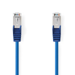 Cat 5e kabel | SF/UTP | RJ45 Han | RJ45 Han | 2.00 m | Runde | PVC | Blå | Plastikpose