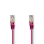 Nedis CAT5e netværkskabel | SF/UTP | RJ45 Han | RJ45 Han | 20.0 m | Runde | PVC | Pink | Plastikpose