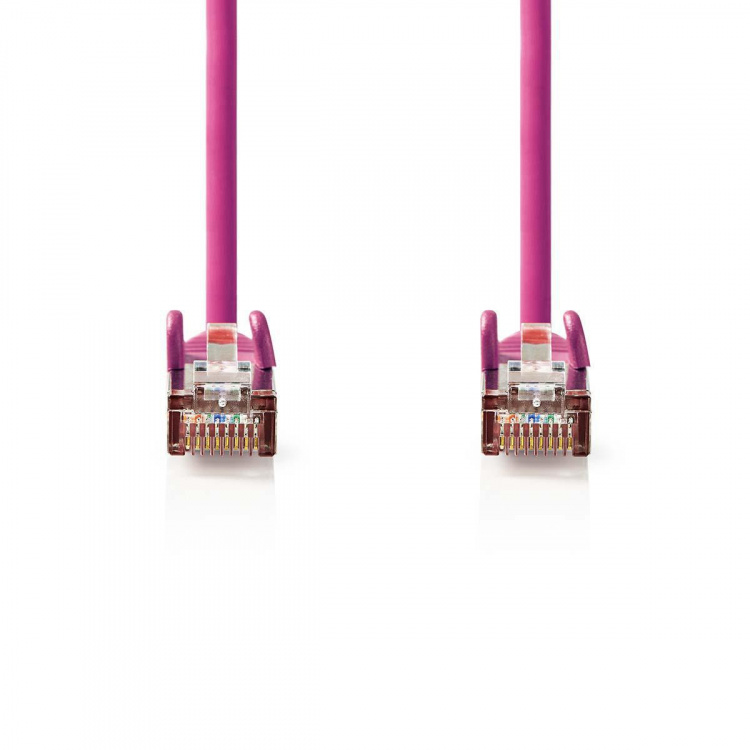 Nedis CAT5e netværkskabel | SF/UTP | RJ45 Han | RJ45 Han | 20.0 m | Runde | PVC | Pink | Plastikpose