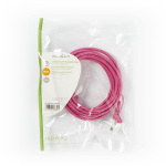 Nedis CAT5e netværkskabel | SF/UTP | RJ45 Han | RJ45 Han | 3.00 m | Runde | PVC | Pink | Plastikpose