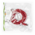 Nedis CAT5e netværkskabel | SF/UTP | RJ45 Han | RJ45 Han | 5.00 m | Runde | PVC | Rød | Plastikpose