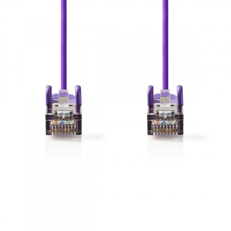 Nedis CAT5e netværkskabel | SF/UTP | RJ45 Han | RJ45 Han | 2.00 m | Runde | PVC | Violet | Plastikpose