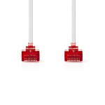 Nedis Kat 6 kabel | RJ45 Han | RJ45 Han | U/UTP | 3.00 m | Snagless | Fladt | PVC | Hvid | Konvolut
