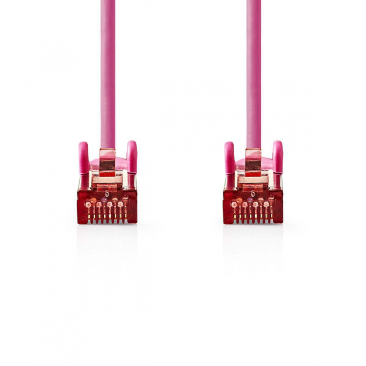 Nedis Kat 6 kabel | RJ45 Han | RJ45 Han | S/FTP | 15.0 m | Runde | LSZH | Pink | Plastikpose