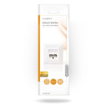 Nedis Netværksvægboks | Flush Mount | 2-Port port(s) | CAT5e | Lige | Hun | Guldplateret | PVC | Hvid | Konvolut
