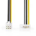 Nedis Intern Strømkabel | Molex Han | PCI Express Han | Guldplateret | 0.20 m | Runde | PVC | Gul / Sort | Konvolut