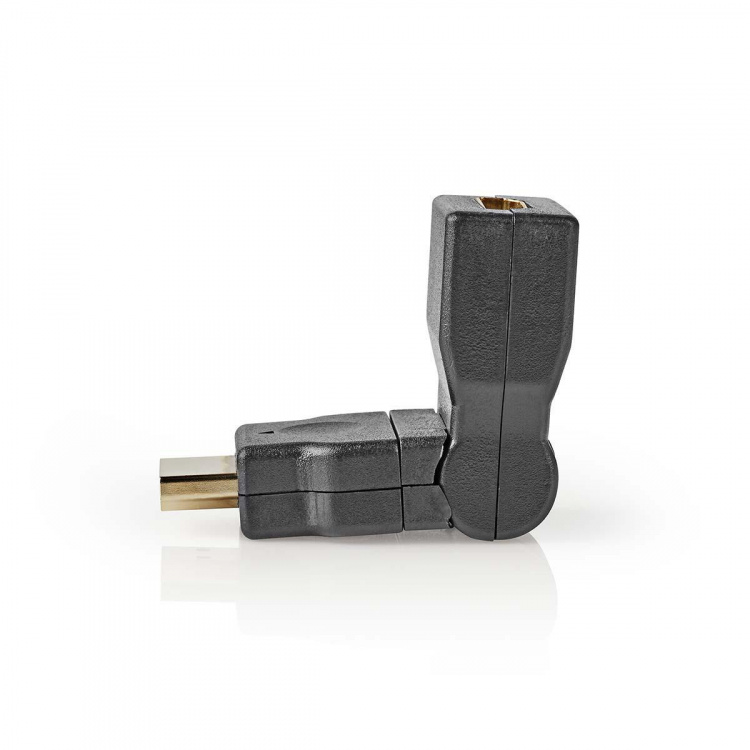 Nedis HDMI™ Adapter | HDMI™ Stik | HDMI ™ -udgang | Guldplateret | Swivel | ABS | Sort | 1 stk. | Konvolut