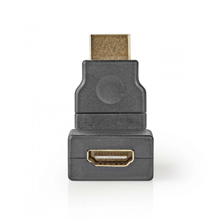 Nedis HDMI™ Adapter | HDMI™ Stik | HDMI ™ -udgang | Guldplateret | Swivel | ABS | Sort | 1 stk. | Konvolut