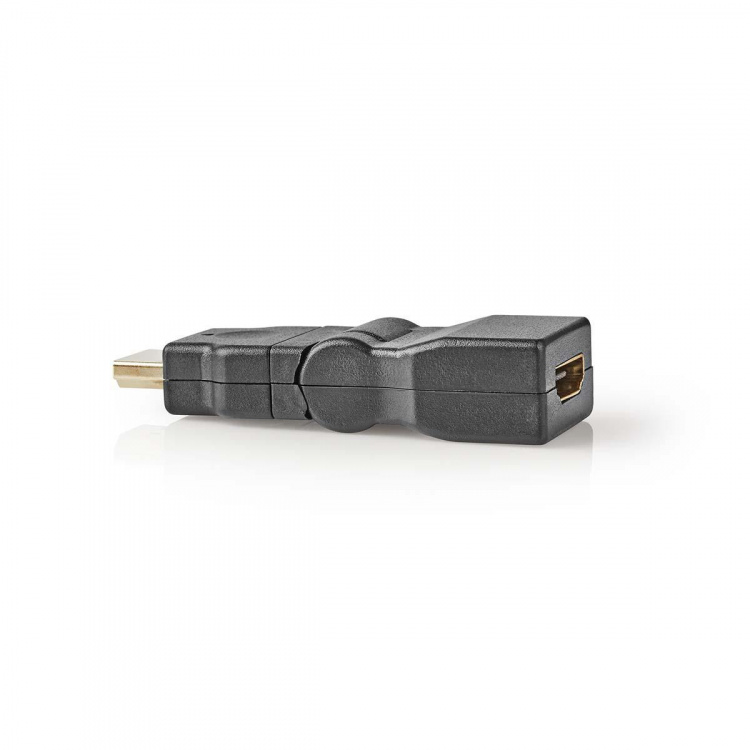 Nedis HDMI™ Adapter | HDMI™ Stik | HDMI ™ -udgang | Guldplateret | Swivel | ABS | Sort | 1 stk. | Konvolut