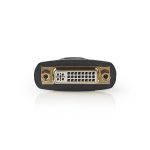 Nedis HDMI™ Adapter | HDMI™ Hun | DVI-D 24+1-Pins Hun | Guldplateret | Lige | ABS | Sort | 1 stk. | Konvolut