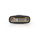 Nedis HDMI™ Adapter | HDMI™ Hun | DVI-D 24+1-Pins Hun | Guldplateret | Lige | ABS | Sort | 1 stk. | Konvolut