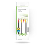 Nedis Composite Video kabel | 3x RCA Han | 3x RCA Hun | Nikkelplateret | 480p | 2.00 m | Runde | PVC | Sort | Konvolut