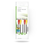 Nedis Composite Video kabel | 3x RCA Han | 3x RCA Han | Nikkelplateret | 480p | 2.00 m | Runde | PVC | Sort | Konvolut