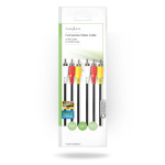 Nedis Composite Video kabel | 3x RCA Han | 3x RCA Han | Nikkelplateret | 480p | 3.00 m | Runde | PVC | Sort | Konvolut