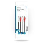 Nedis Stereo Audio kabel | 2x RCA Hanstik | 2x RCA Hun | Nikkelplateret | 5.00 m | Runde | Sort | Konvolut