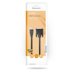 Nedis HDMI™ kabel | HDMI™ Stik | DVI-D 24 + 1-pin han | 1080p | Nikkelplateret | 2.00 m | Lige | PVC | Sort | Box