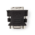 Nedis DVI-adapter | DVI-I 24+5-Pin Han | VGA Hun | Nikkelplateret | Lige | PVC | Sort | Box