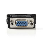 Nedis DVI-adapter | DVI-I 24+5-Pin Han | VGA Hun | Nikkelplateret | Lige | PVC | Sort | Box