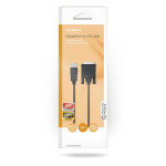 Nedis Displayport kabel | DisplayPort Han | DVI-D 24 + 1-pin han | 1080p | Nikkelplateret | 2.00 m | Runde | PVC | Sort | Box