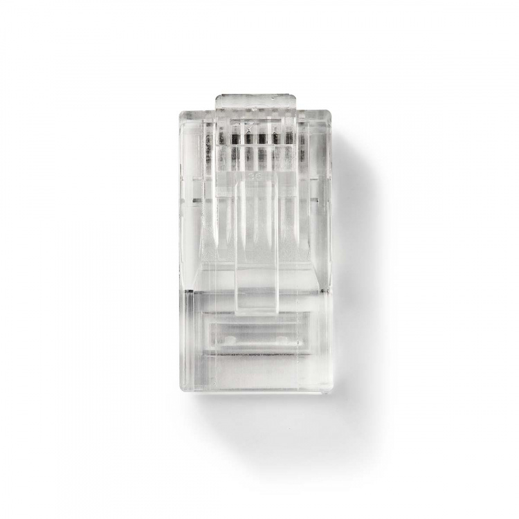 Nedis RJ45-stik | Han | Solid UTP CAT6 | Lige | Guldplateret | 10 stk. | Polycarbonate | Gennemsigtig | Box