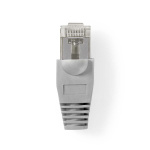 Nedis RJ45-stik | Han | Solid FTP CAT5e | Lige | Nikkelplateret | 10 stk. | Polycarbonate | Gennemsigtig / Grå | Box