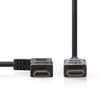 Nedis High Speed ​​HDMI ™ kabel med Ethernet | HDMI™ Stik | HDMI™ Stik | 4K@30Hz | 10.2 Gbps | 1.50 m | Runde | PVC | Sort | Blister