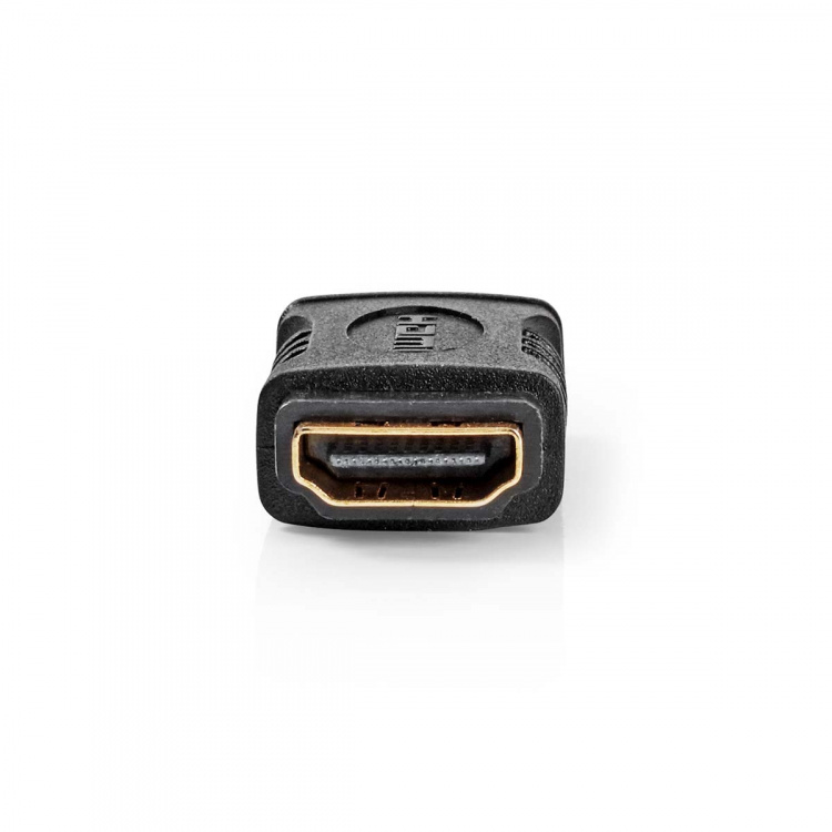 Nedis HDMI™ Adapter | HDMI ™ -udgang | HDMI ™ -udgang | Guldplateret | Lige | ABS | Sort | 1 stk. | Box