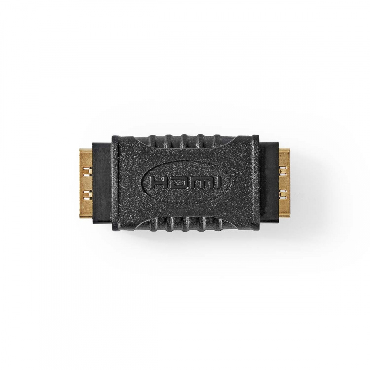 Nedis HDMI™ Adapter | HDMI ™ -udgang | HDMI ™ -udgang | Guldplateret | Lige | ABS | Sort | 1 stk. | Box