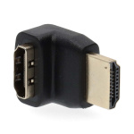 Nedis HDMI™ Adapter | HDMI™ Stik | HDMI ™ -udgang | Guldplateret | Vinkel 270° | ABS | Sort | 1 stk. | Box