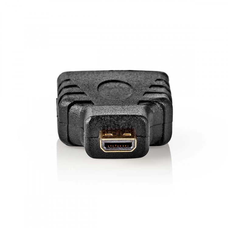 Nedis HDMI™ Adapter | HDMI™ Micro-stik | HDMI ™ -udgang | Guldplateret | Lige | ABS | Sort | 1 stk. | Box