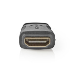 Nedis HDMI™ Adapter | HDMI™ Micro-stik | HDMI ™ -udgang | Guldplateret | Lige | ABS | Sort | 1 stk. | Box