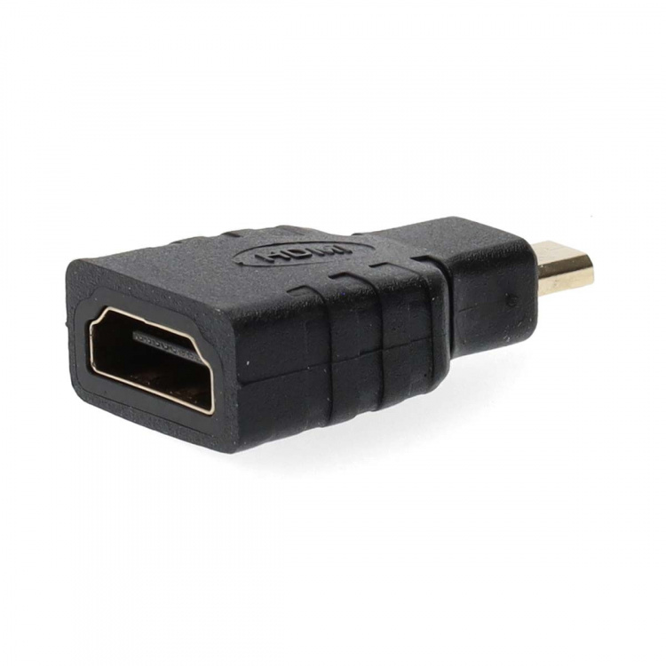 Nedis HDMI™ Adapter | HDMI™ Micro-stik | HDMI ™ -udgang | Guldplateret | Lige | ABS | Sort | 1 stk. | Box