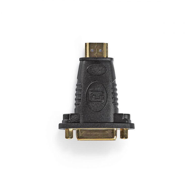 Nedis HDMI™ Adapter | HDMI™ Stik | DVI-D 24+1-Pins Hun | Guldplateret | Lige | ABS | Sort | 1 stk. | Box