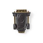 Nedis HDMI™ Adapter | DVI-D 24 + 1-pin han | HDMI ™ -udgang | Nikkelplateret | Lige | ABS | Sort | 1 stk. | Box