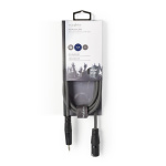 Nedis Balanceret Audio kabel | XLR 3-Pin Han | 3.5 mm Hanstik | Nikkelplateret | 1.50 m | Runde | PVC | Mørkegrå | Kartonhylster