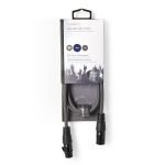 Nedis DMX adapterkabel | XLR 3-Pin Han | XLR 3-Pin Hun | Nikkelplateret | 1.00 m | Runde | PVC | Mørkegrå | Kartonhylster