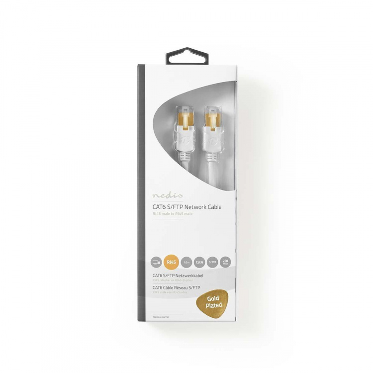 Nedis Kat 6 kabel | RJ45 Han | RJ45 Han | S/FTP | 1.00 m | Runde | LSZH | Hvid | Window Box