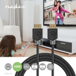 Nedis Ultra High Speed ​​HDMI ™ kabel | HDMI™ Stik | HDMI™ Stik | 8K@60Hz | 48 Gbps | 2.00 m | Runde | 6.5 mm | Antracit | Box